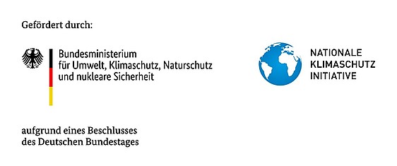 Logo Bundesministerium für Umwelt, Klimaschutz, Naturschutz und nukleare Sicherheit und Logo Nationale Klimaschutz Initiative